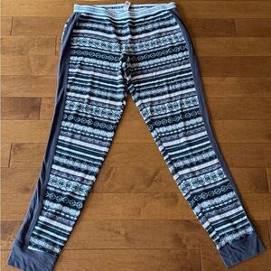 Victoria's Secret Kids Patterned Sweatpants - Blue and Gray